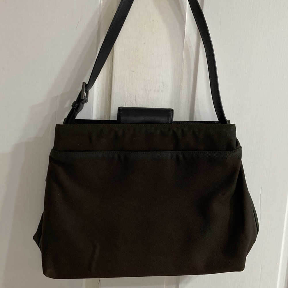 Coach Nylon Bag with Black leather trim